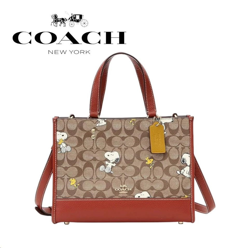 COACH X PEANUTS Snoopy Dempsey Carryall Signature Snoopy Woodstock CE862 outlet