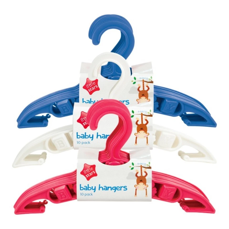 Baby Clothes Hangers Toddler Childrens Kids Coat Plastic Space Saver Slim New
