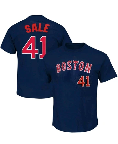 Boston Red Sox MLB Men's Majestic Chris Sale #41 Player Team T-Shirts Tee: S-3XL Cover