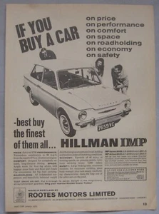 1965 Hillman Imp Original advert No.4 - Picture 1 of 1