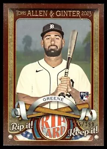 2023 Topps ALLEN & GINTER RILEY GREENE RIP KARTE TIGERS RC-RG 195/199 RC - Bild 1 von 2