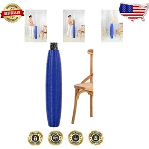 Elegant 36-Inch Blue Wooden Floor Vase - Perfect for Faux Plants & Pampas Grass - Picture 1 of 11