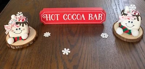 Cute Hot Cocoa Wood Sign. Cute for your Winter Decor  New - Picture 1 of 1