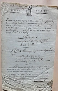 1794 AVIS de transport passager aux frais de l'etat pour aller à ST DOMINGUE - Bild 1 von 3