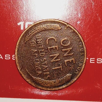 1944 wheat penny, no mint mark, L In Liberty Is On rim, on the reverse side the. - Image 1 of 2