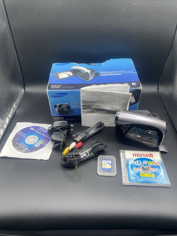 Samsung SC-DX103 DVD Camcorder 34x Optical Zoom Tested Working - Image 1 of 4