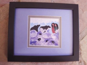 Sonja Wold UPON YOUR SHORE Alaskan INUIT DOUBLE MATTED, framed 8x10 print - Picture 1 of 3