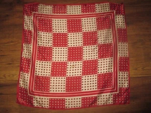 VERA NEUMANN Vintage RED And WHITE LADYBUGS Silk SCARF - 1960's - Picture 1 of 3