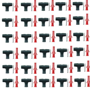 30PC Garden Mesh Panel T Clips with Screw Anchor Fixing Greenhouse Hard Mesh Net - Picture 1 of 10