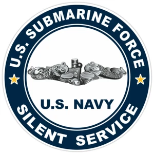 US Submarine Force Silent Service Silver Dolphins parachoques pegatina militar 5" - Imagen 1 de 3
