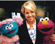 KATIE COURIC Autograph Signed 8x10 SESAME STREET Photograph - To Lori & Patrick