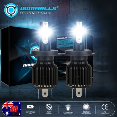 H4 LED Headlight Bulb Globes Hi Lo Beam for Ford Falcon BA Ute 4.0 LPG 2002-2005 - image 1 of 4