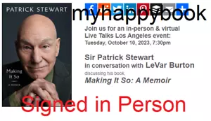SIGNIERT Making It So: A Memoir von Patrick Stewart, signiert, neu - Bild 1 von 1