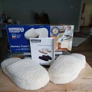Destress Memory Foam Massaging Slippers Shoes Rubber Sole Size S/M New - Picture 1 of 1