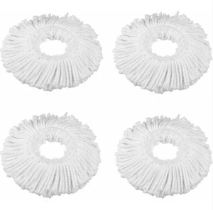 4 Testine Scopa Spin Ricambio 360 Gradi Microfibra Secchio Pulizia Casa - Foto 1 di 3