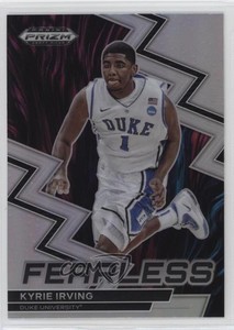 2023-24 Panini Prizm Draft Picks Fearless Silver Prizm Kyrie Irving #16