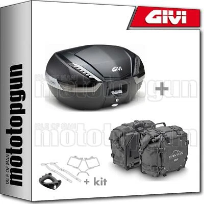 GIVI CASE V47NNT + SUITCASES CANYON GRT720 HONDA CB 500 X 2017 17 2018 18 - Image 1 of 4