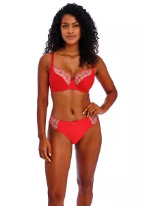 FREYA HALLIE CHILLI RED UNDERWIRE PLUNGE BRA & BRIEF SET SIZE 30E / 8E - Picture 1 of 1