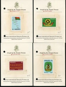 VANUATU PACIFIC FIRST ANNIV. INDEPENDENCE IMPERF PRINTERS PROOFS FORMAT 1981 - Picture 1 of 1
