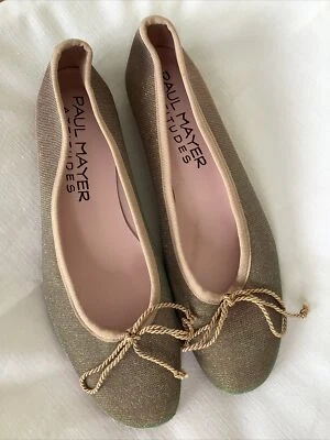 Zapato Plano Paul Mayer Actitudes 7 1/2 Cuero Brillo Hecho España Ballet Foto 1 de 4