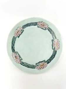 Vintage Art Nouveau Lotus Porcelain Plate 7.5" Hand Painted O&EG Royal Austria - Picture 1 of 12