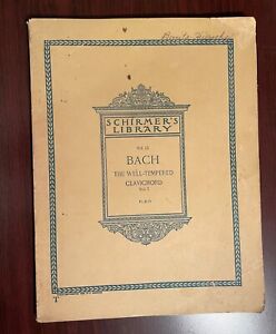 Schirmer's Library Vol 13 Bach Well Tempered Clavichord Vol 1 (1893, Soft Cover)