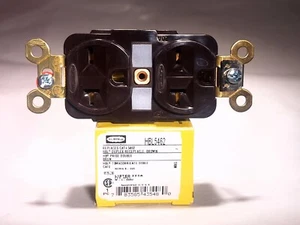 HUBBELL HBL5462 DUPLEX RECEPTACLE 20A 250VAC NEMA 6-20R - 2 AVAILABLE - Picture 1 of 4