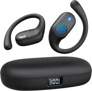 Open Ear Headphones, Bluetooth Headphones 5.3 Sports with Smart Digital Display - Picture 1 of 7
