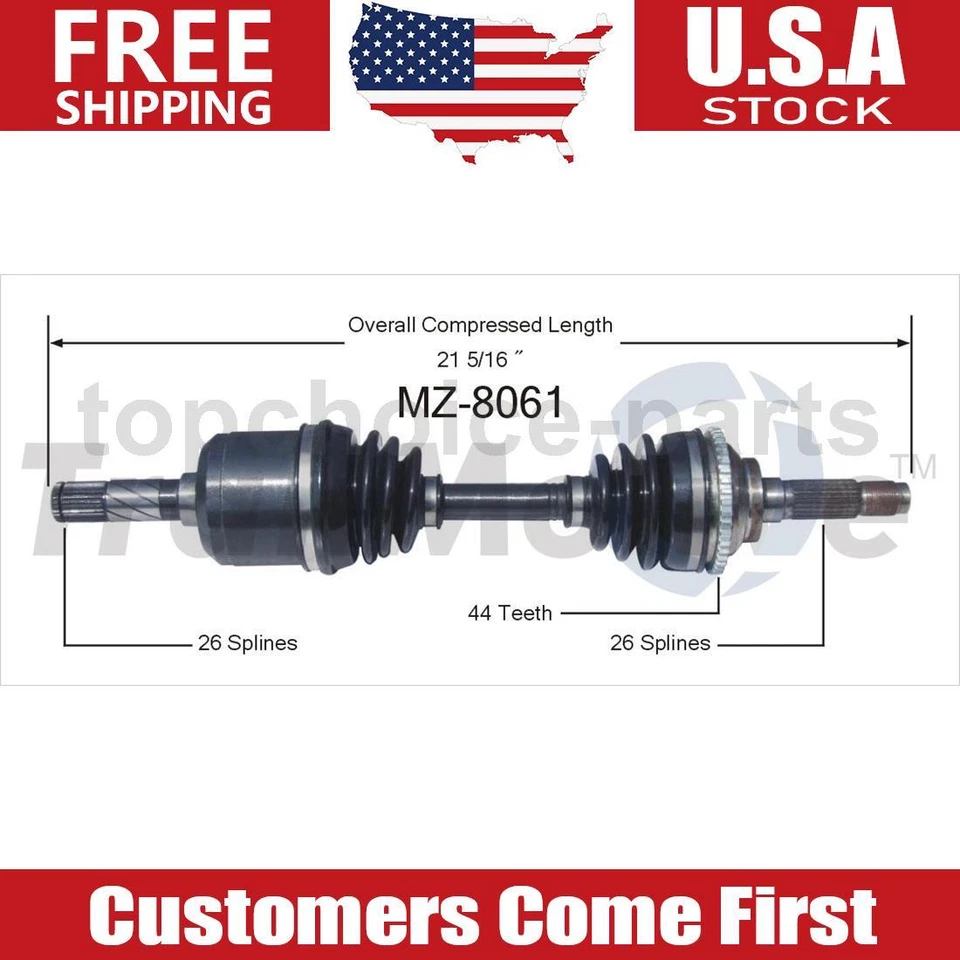 Eje CV pasajero delantero derecho original para Mazda MPV 3,0 L 4x4 1996 1997 1998 Foto 1 de 1