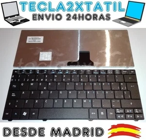 TECLADO PARA ACER FERRARI 751 752 1410 1810TZ 1810Z 751H EN ESPAÑOL NEGRO - Imagen 1 de 1