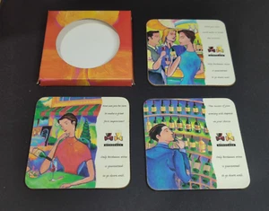 Neu im Karton 3er Set Holzuntersetzer nur Bordeaux Wein geht garantiert gut an - Bild 1 von 7