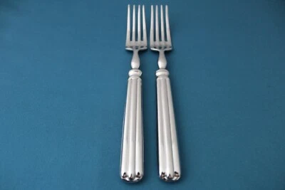 2 Dinner Forks Pottery Barn TOULOUSE 18/10 Stainless Portugal 8 1/2" - Image 1 of 4