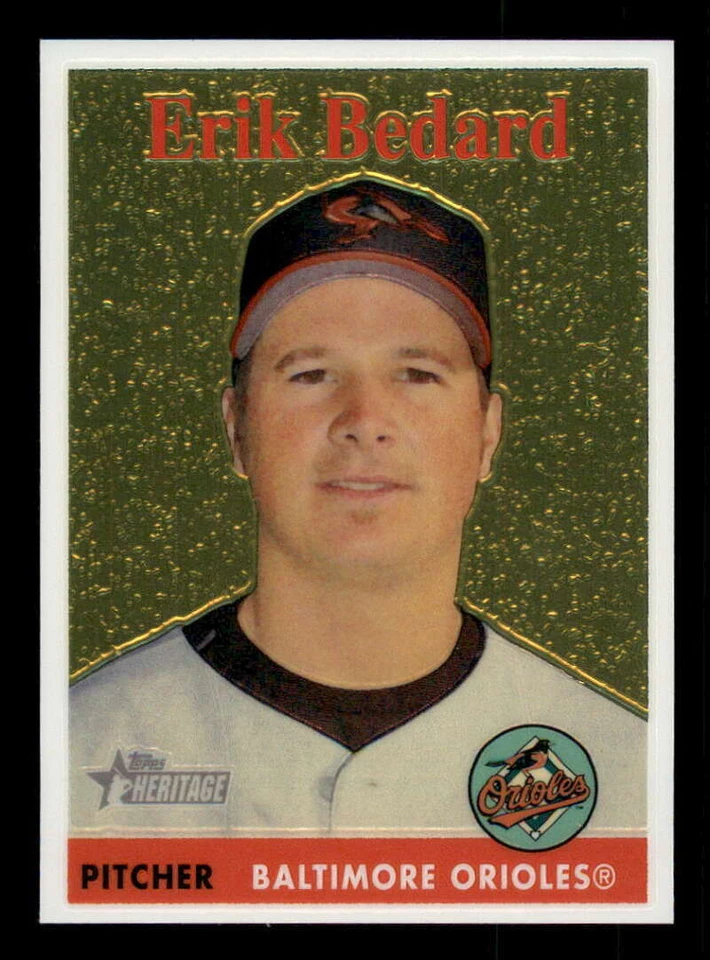 2007 Topps Heritage Chrome (Parallel 1:11) #96 Erik Bedard Orioles 1780/1958 - Image 1 of 2