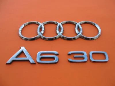 2002 2003 2004 AUDI A6 3.0 ЗАДНЯЯ КРЫШКА ЭМБЛЕМА ЛОГОТИП ЗНАЧОК OEM 02 03 04 КОМПЛЕКТ #3 - Изображение 1 из 4