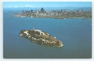 Postcard Alcatraz Island San Francisco Bay City Skyline California - Picture 1 of 2