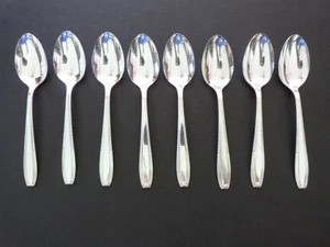 8 Wallace 1944 Harmony House SERENADE versilberte SUPPENLÖFFEL 7" MAKELLOS - Bild 1 von 5
