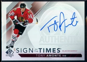 2017-18 SP Authentic Sign of the Times #SOTTTA Tony Amonte - Picture 1 of 2