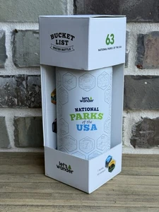 Let’s Wander National Parks Bucket List Water Bottle w/ Waterproof Stickers New - Picture 1 of 7