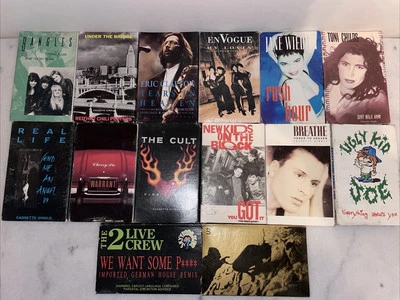 Lot Of 14 Rock Cassette Tape Singles 80s, 90s, U2, Bangles, Clapton, The Cult... Foto 1 de 4