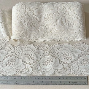 Cinta de encaje blanco de 10 yardas X 4 pulgadas para manualidades costura boda - Imagen 1 de 5