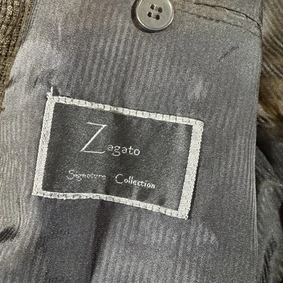 Abrigo deportivo Zagato Blazer para hombre 44R gris oscuro negro pana sin ventilación Foto 1 de 4