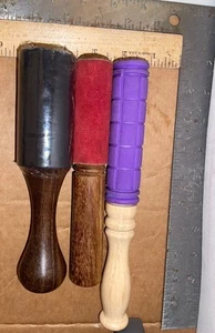 3 MALLETAS TAZONES CANTANTES GRANDES ESPECIALES 2 Gamuza 1 Goma Sonido Sanación Nuevo - Imagen 1 de 8