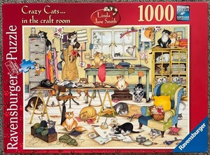 Ravensburger Katzen im Bastelzimmer 1000 Teile Puzzle Linda Jane Smith komplett - Bild 1 von 3