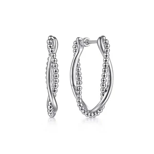 Gabriel & Co. 925 Sterling Silver Bujukan Intricate 30mm Hoop Earrings - Picture 1 of 3