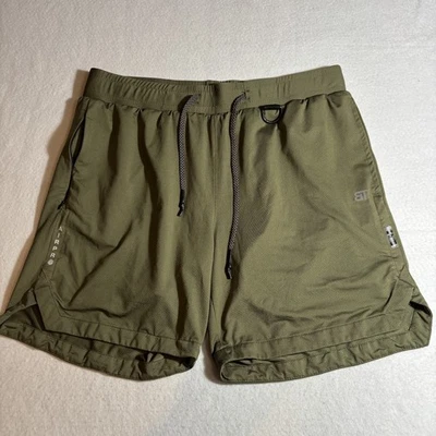 Pantalones Cortos Atléticos Born Tough Air Pro Forrados XL Verde Oliva Bolsillos con Cremallera DSG 2022 Foto 1 de 4