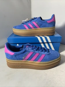 Adidas Gazelle Negrita Azul Rosa UK4.5 IG4367 Nuevo Con Caja - Imagen 1 de 7