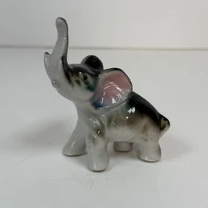 Estatuilla de elefante de cerámica vintage “Made in Japan” - Trunk Up coleccionable - Imagen 1 de 9