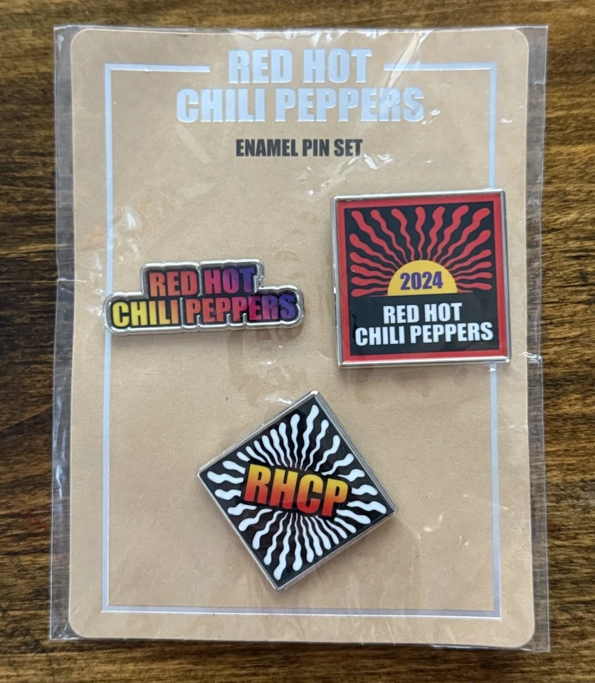 Red Hot Chili Peppers 2024 Tour VIP Esmalte Pin Pack Raro RHCP Edición Limitada Foto 1 de 1