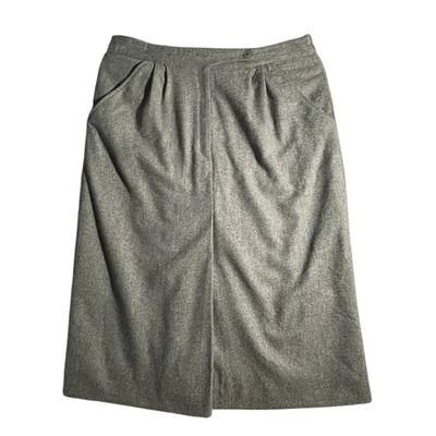 Cacharel Paris - Falda de Lana Gris Rue E Marcel - 42/10 - Vintage Años 70/80 - Usada en Excelente Condición Foto 1 de 4