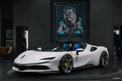 2022 Ferrari SF90 Spider $831K MSRP, Tailor Made, Factory Matte White Paint - Image 1 of 4